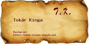 Tokár Kinga névjegykártya